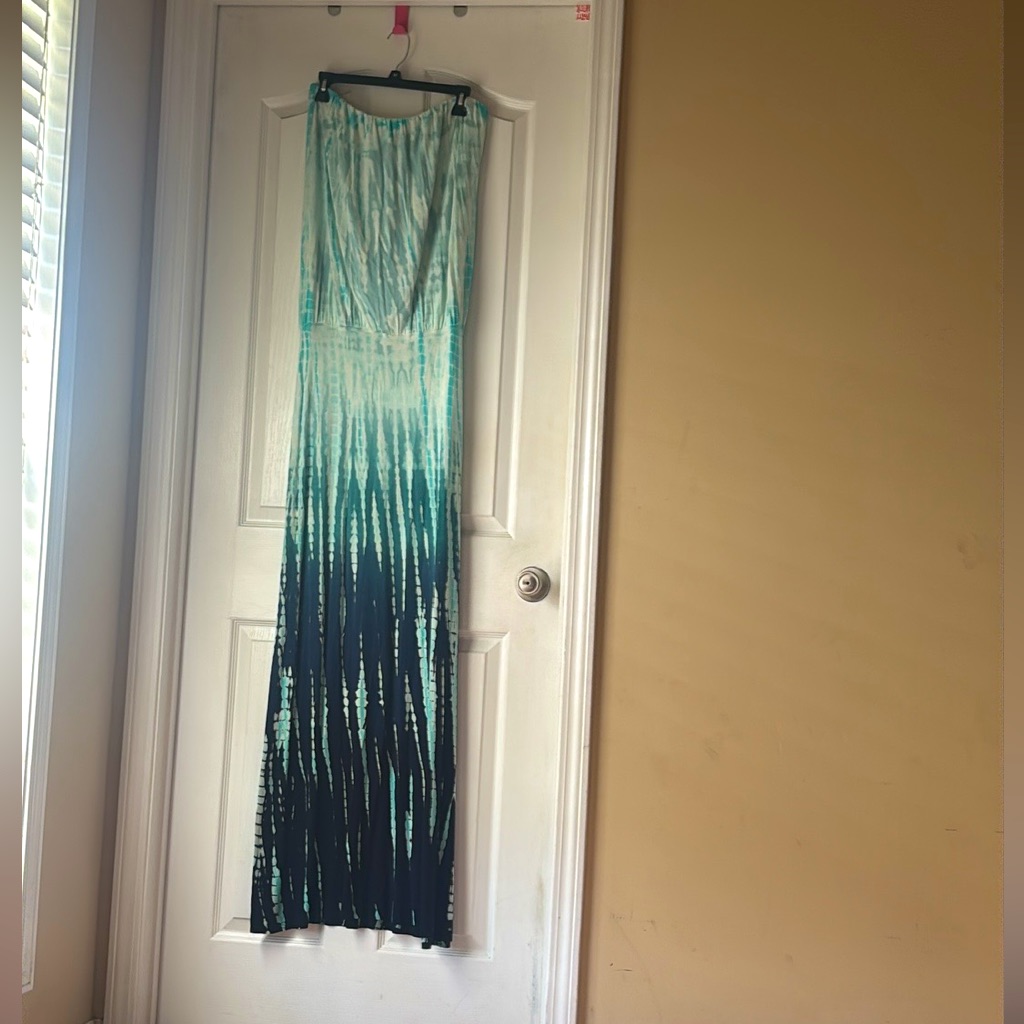 Young Fabulous & Broke Strapless Dress - Blue And Aqua